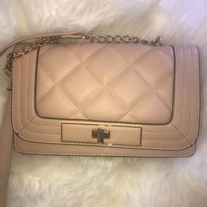 Cream quilted crossbody bag 10X7
